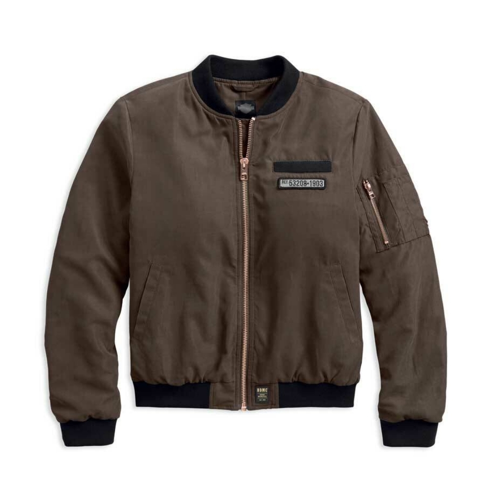 Harley-Davidson Peached Satin Bomber Jacket NWOT